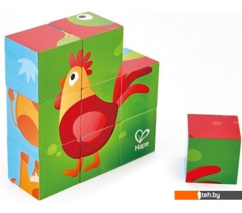 - Развивающие игрушки Hape Кубики Ферма E1618_HP - Кубики Ферма E1618_HP