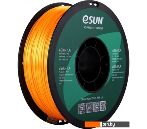 - Расходные материалы и аксессуары для 3D-печати eSUN eSilk PLA 1.75 мм 1000 г (темно-желтый) - eSilk PLA 1.75 мм 1000 г (темно-желтый)