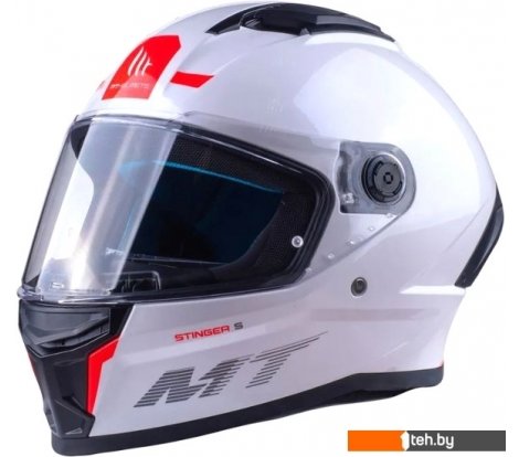  - Мотошлемы MT Helmets Stinger 2 Solid (XS, глянцевый белый) - Stinger 2 Solid (XS, глянцевый белый)
