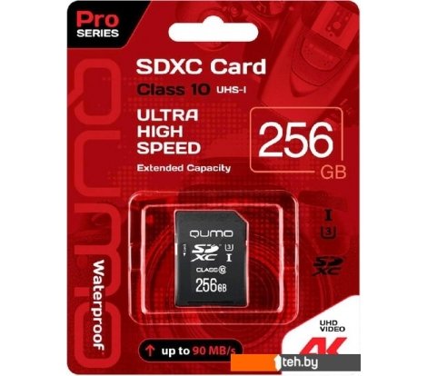  - Карты памяти QUMO SDXC QM256GSDXC10U1 256GB - SDXC QM256GSDXC10U1 256GB