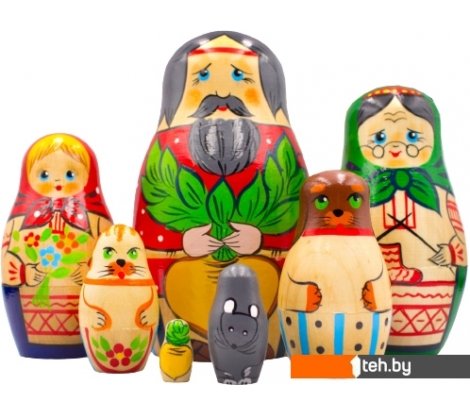  - Развивающие игрушки Брестская Фабрика Сувениров Русская народная сказка Репка (набор 7 шт) - Русская народная сказка Репка (набор 7 шт)