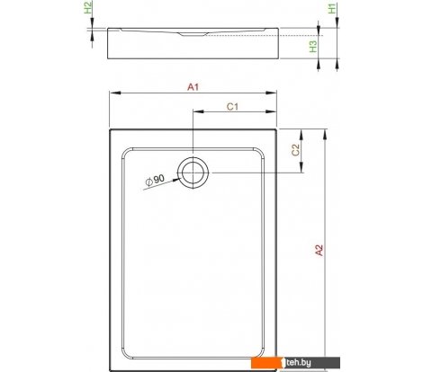 - Душевые поддоны Radaway Doros F Compact 120x90 - Doros F Compact 120x90