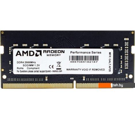  - Оперативная память AMD Radeon R7 Performance 16GB DDR4 SODIMM PC4-21300 R7416G2606S2SUO - Radeon R7 Performance 16GB DDR4 SODIMM PC4-21300 R7416G2606S2SUO