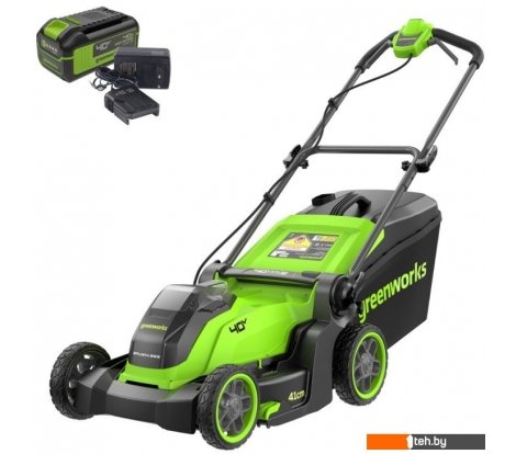  - Газонокосилки Greenworks GD40LM411K4 2521007UB (с 1-им АКБ) - GD40LM411K4 2521007UB (с 1-им АКБ)