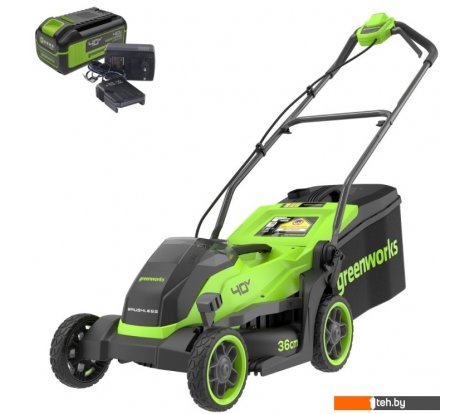  - Газонокосилки Greenworks GD40LM361K4 2520807UB (с 1-им АКБ) - GD40LM361K4 2520807UB (с 1-им АКБ)