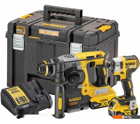  - Наборы электроинструментов DeWalt DCK2532P2 (перфоратор, винтоверт, 2 АКБ, кейс) - DCK2532P2 (перфоратор, винтоверт, 2 АКБ, кейс)