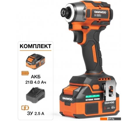  - Шуруповерты, гайковерты, электроотвертки Daewoo Power DAX 3521Li SET (с 1-им АКБ, кейс) - DAX 3521Li SET (с 1-им АКБ, кейс)