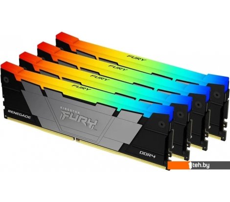  - Оперативная память Kingston FURY Renegade RGB 4x32ГБ DDR4 3600 МГц KF436C18RB2AK4/128 - FURY Renegade RGB 4x32ГБ DDR4 3600 МГц KF436C18RB2AK4/128