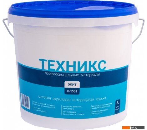 - Краски и эмали Техникс Элит В-1501 P 7 кг (белый) - Элит В-1501 P 7 кг (белый)