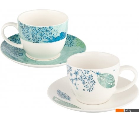  - Кружки, чашки, стаканы для горячих напитков Gipfel Blue Lagoon 42248 (белый/бирюзовый) - Blue Lagoon 42248 (белый/бирюзовый)