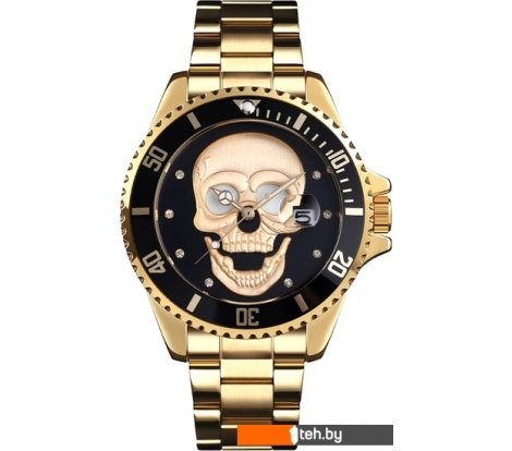  - Наручные часы Skmei 9195 (золотистый/черный) - 9195 (золотистый/черный)