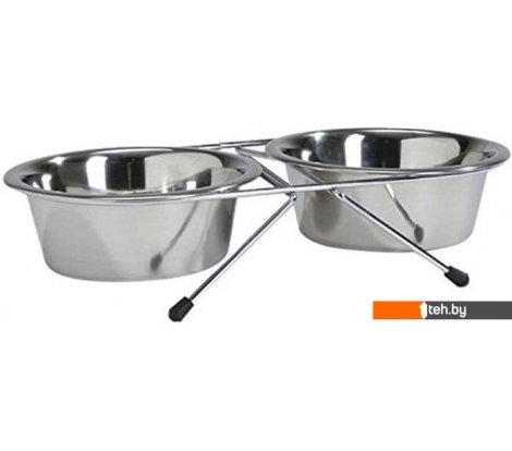  - Миски, поилки, кормушки для животных Beeztees Double 653553 (нержавеющая сталь) - Double 653553 (нержавеющая сталь)
