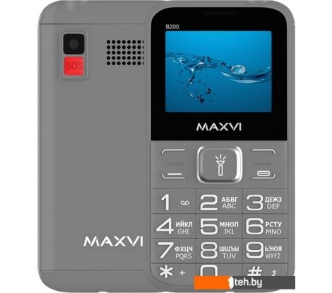  - Мобильные телефоны Maxvi B200 (серый) - B200 (серый)