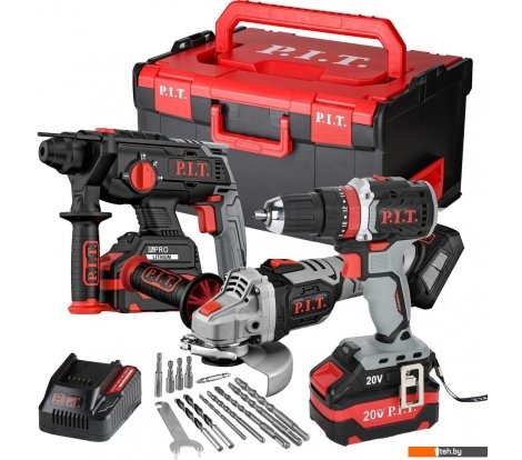  - Наборы электроинструментов P.I.T. P0005-03 (шуруповерт, перфоратор, болгарка, 2 АКБ, кейс) - P0005-03 (шуруповерт, перфоратор, болгарка, 2 АКБ, кейс)