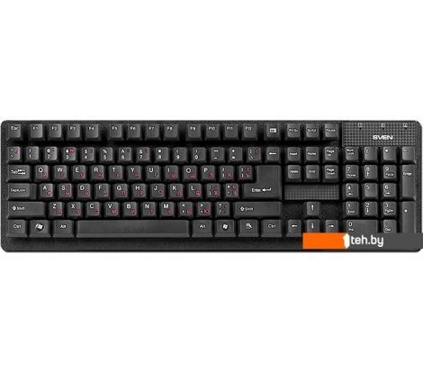 - Клавиатуры SVEN Standard 301 USB (черный) - Standard 301 USB (черный)