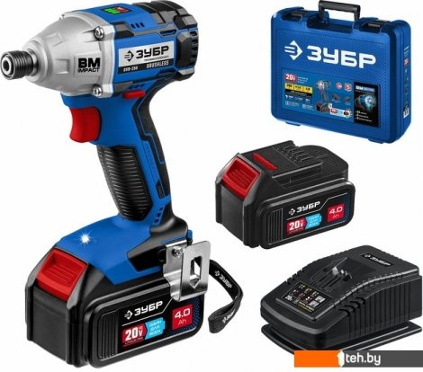  - Шуруповерты, гайковерты, электроотвертки Зубр Профессионал GVB-250-42 (с 2-мя АКБ 4 Ач, кейс) - Профессионал GVB-250-42 (с 2-мя АКБ 4 Ач, кейс)