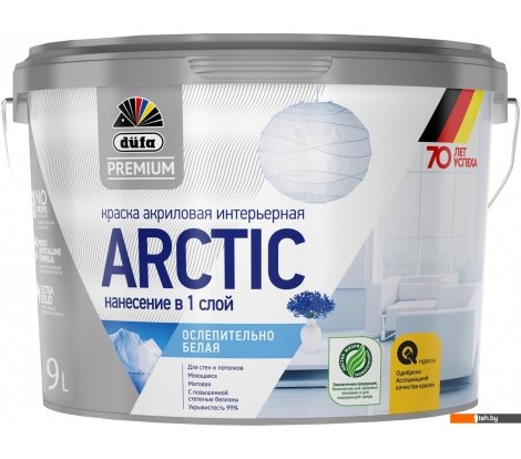 - Краски и эмали Dufa ВД Arctic. База 1 (2.5 л, белый) - ВД Arctic. База 1 (2.5 л, белый)