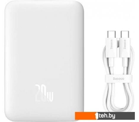  - Портативные зарядные устройства Baseus Magnetic Mini Wireless Fast Charge Power Bank 10000mAh 20W (белый) - Magnetic Mini Wireless Fast Charge Power Bank 10000mAh 20W (белый)