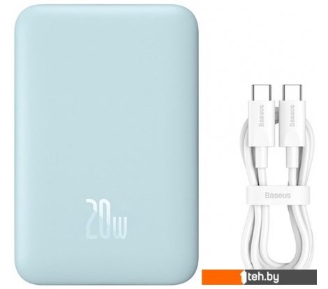  - Портативные зарядные устройства Baseus Magnetic Mini Wireless Fast Charge Power Bank 10000mAh 20W (голубой) - Magnetic Mini Wireless Fast Charge Power Bank 10000mAh 20W (голубой)