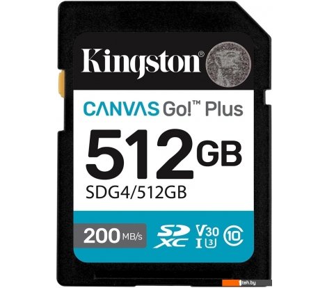  - Карты памяти Kingston Canvas Go! Plus SDXC 512GB SDG4/512GB - Canvas Go! Plus SDXC 512GB SDG4/512GB