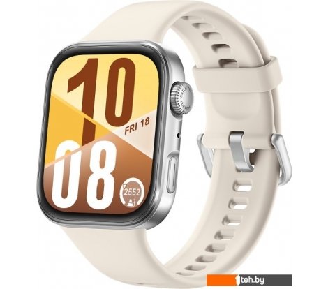  - Умные часы и браслеты Huawei Watch FIT 4 (серебристый, с бежевым силиконовым ремешком, международная версия) - Watch FIT 4 (серебристый, с бежевым силиконовым ремешком, международная версия)