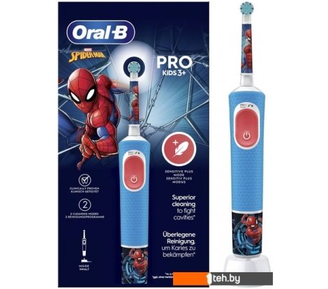 - Электрические зубные щетки и ирригаторы Oral-B Vitality Pro 103 Kids Spiderman D103.413.2K - Vitality Pro 103 Kids Spiderman D103.413.2K