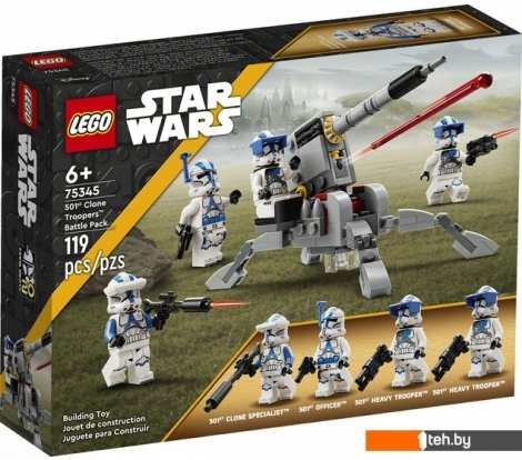  - Конструкторы LEGO Star Wars 75345 Боевой набор клонов 501-го легиона - Star Wars 75345 Боевой набор клонов 501-го легиона
