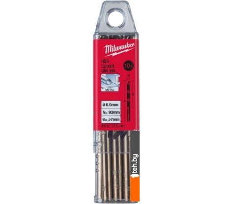  - Сверла, буры, зенкеры Milwaukee 4932373341 (10 предметов) - 4932373341 (10 предметов)