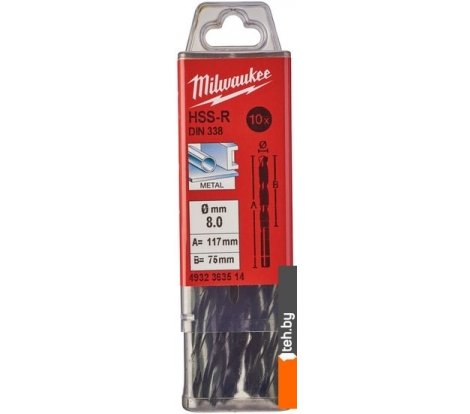  - Сверла, буры, зенкеры Milwaukee 4932363514 (10 предметов) - 4932363514 (10 предметов)