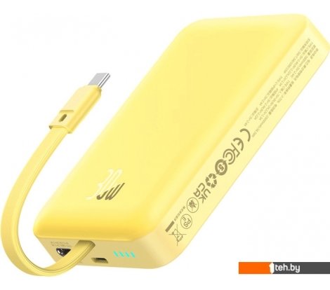  - Портативные зарядные устройства Baseus Magnetic Fast Charge Power Bank Type-C Edition 30W 10000mAh (желтый) - Magnetic Fast Charge Power Bank Type-C Edition 30W 10000mAh (желтый)