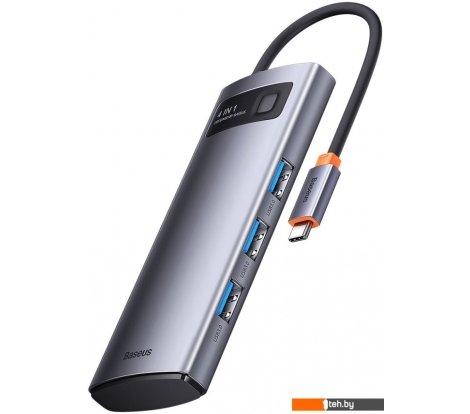  - USB-хабы и док-станции Baseus Metal Gleam Series 4-Port USB-A Hub WKWG070013 - Metal Gleam Series 4-Port USB-A Hub WKWG070013