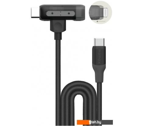  - Кабели, адаптеры, разветвители Momax DL56D 1-Link Flow Duo USB Type-C - Lightning/USB Type-C (1.5 м, черный) - DL56D 1-Link Flow Duo USB Type-C - Lightning/USB Type-C (1.5 м, черный)