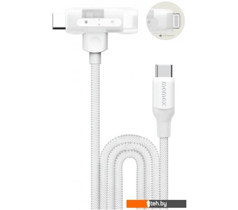  - Кабели, адаптеры, разветвители Momax DL56W 1-Link Flow Duo USB Type-C - Lightning/USB Type-C (1.5 м, белый) - DL56W 1-Link Flow Duo USB Type-C - Lightning/USB Type-C (1.5 м, белый)