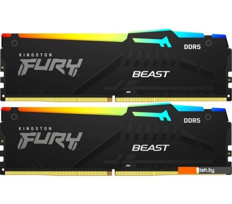  - Оперативная память Kingston FURY Beast RGB 2x8ГБ DDR5 6000 МГц KF560C30BBAK2-16 - FURY Beast RGB 2x8ГБ DDR5 6000 МГц KF560C30BBAK2-16