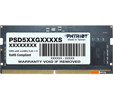  - Оперативная память Patriot Signature Line 8ГБ DDR5 5600 МГц PSD58G560041S - Signature Line 8ГБ DDR5 5600 МГц PSD58G560041S