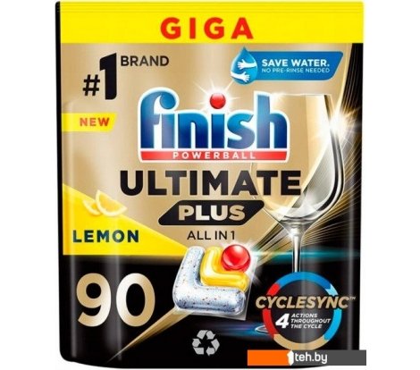 - Бытовая химия Finish Powerball Ultimate Plus All in 1 Лимон (90 шт) - Powerball Ultimate Plus All in 1 Лимон (90 шт)