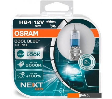 - Автомобильные лампы Osram Cool Blue Intense Next Gen HB4 9006CBN-HCB (пластиковый бокс, 2 шт) - Cool Blue Intense Next Gen HB4 9006CBN-HCB (пластиковый бокс, 2 шт)