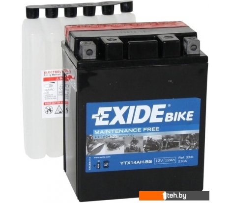  - Мотоциклетные аккумуляторы Exide ETX14AH-BS (12 А·ч) - ETX14AH-BS (12 А·ч)