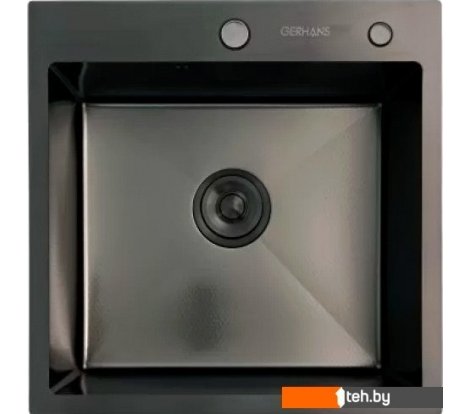  - Кухонные мойки Gerhans K35050BD Decor (графит) - K35050BD Decor (графит)