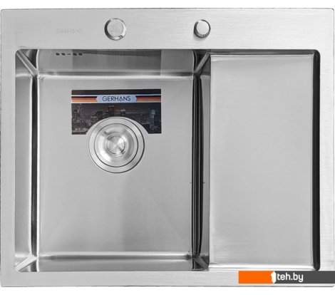  - Кухонные мойки Gerhans K35848-L (нержавеющая сталь) - K35848-L (нержавеющая сталь)