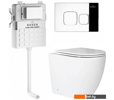  - Унитазы Roxen Attach 966940 (кнопка хром глянец) - Attach 966940 (кнопка хром глянец)