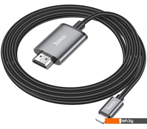  - Кабели, адаптеры, разветвители Hoco UA27 Lightning - HDMI (2 м, черный) - UA27 Lightning - HDMI (2 м, черный)