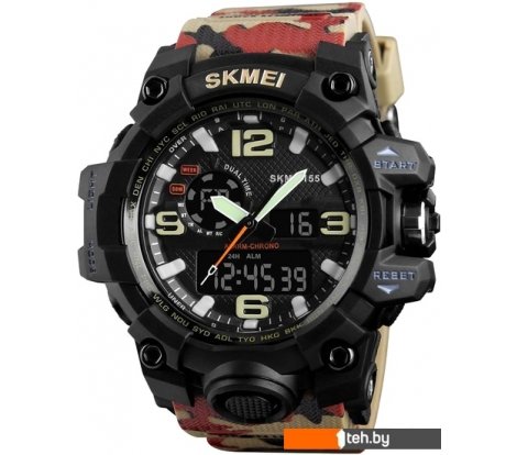  - Наручные часы Skmei 1155 (красные камуфляж) - 1155 (красные камуфляж)