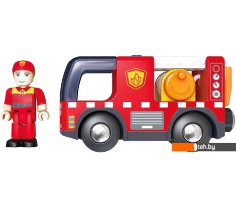  - Игрушечный транспорт Hape Пожарная машина с сиреной E3737-HP - Пожарная машина с сиреной E3737-HP