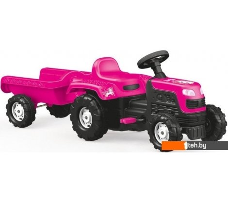  - Каталки, педальные машинки Dolu Unicorn с прицепом 2508 (розовый) - Unicorn с прицепом 2508 (розовый)