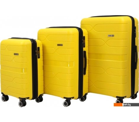  - Чемоданы, сумки-тележки Pride РР-204 (3шт, желтый) - РР-204 (3шт, желтый)
