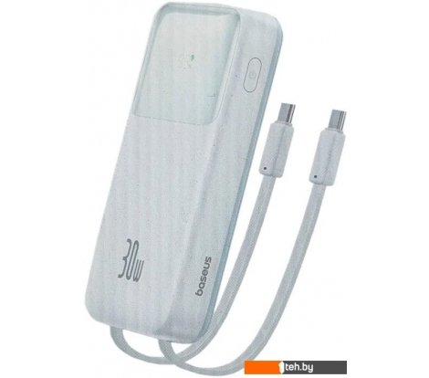  - Портативные зарядные устройства Baseus Comet Series Dual-Cable Digital Display Fast Charge Power Bank 30W 10000mAh (белый) - Comet Series Dual-Cable Digital Display Fast Charge Power Bank 30W 10000mAh (белый)