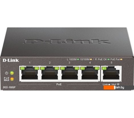  - Коммутаторы D-Link DGS-1005P/B3A - DGS-1005P/B3A
