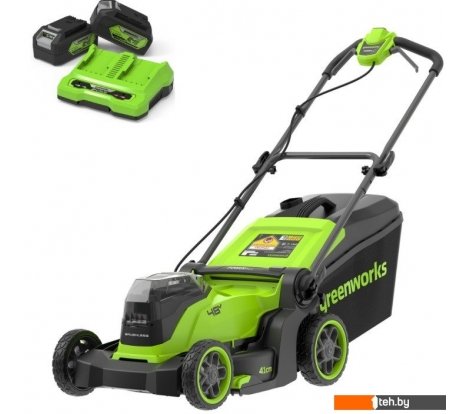  - Газонокосилки Greenworks GD24X2LM411K4 2520907UD (с 2-мя АКБ) - GD24X2LM411K4 2520907UD (с 2-мя АКБ)