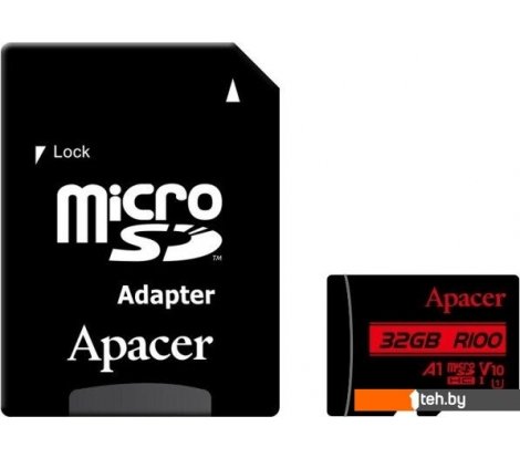  - Карты памяти Apacer AP128GMCSX10UB-R 128GB (с адаптером) - AP128GMCSX10UB-R 128GB (с адаптером)
